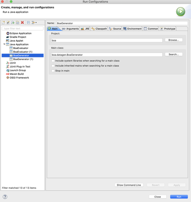 Data generator configuration